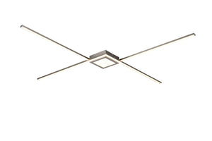 Plafoniera da Interno a LED in Metallo Nickel Opaco