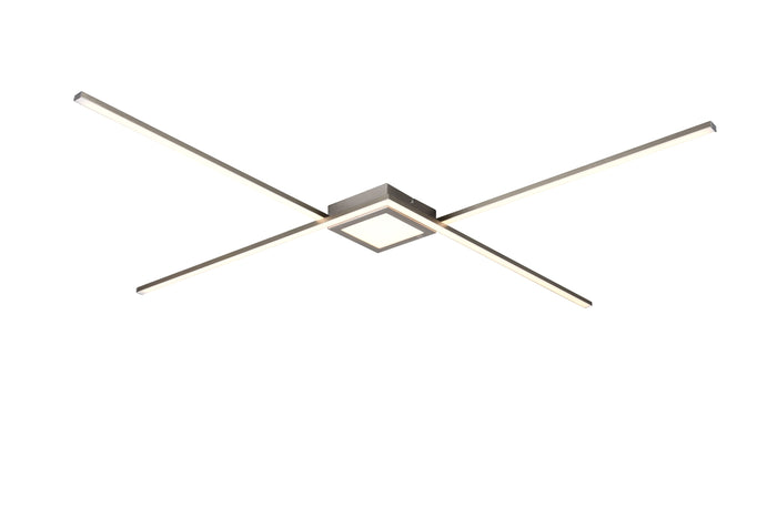 Plafoniera da Interno a LED in Metallo Nickel Opaco