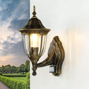 Lampada per Esterno con Sensore di Movimento e Design Antico per Giardino e Terrazzo - IP44, E27, Altezza 37,5 cm