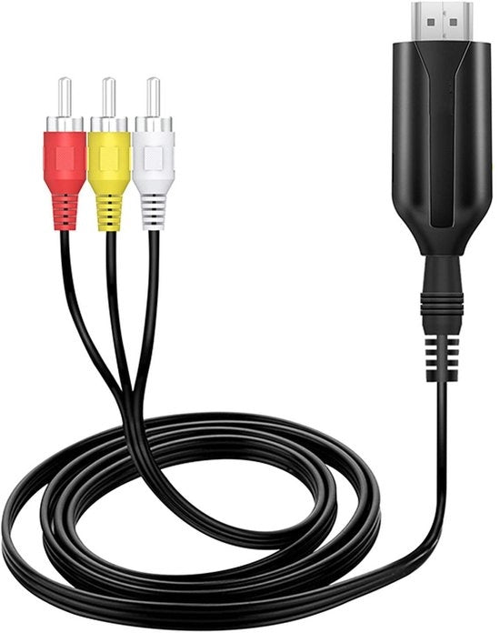 Adattatore AV/CVBS da interfaccia multimedia 4K 30 Hz - Convertitore HDMI in RCA - Per TV vecchie, box TV, DVD - Cavo HDMI in RCA