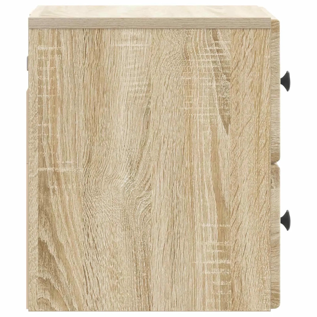 Mobiletto da notte a muro 2 pcs Rovere Sonoma 34,5 x 33 x 40 cm 899150