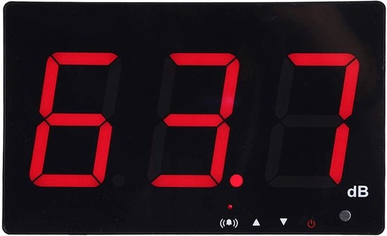 Misuratore di livello di rumore 9,6 pollici LCD - Misuratore di rumore - Datalogger - Funzione di allarme - Supporto da parete - Intervallo di misura 30-130dB