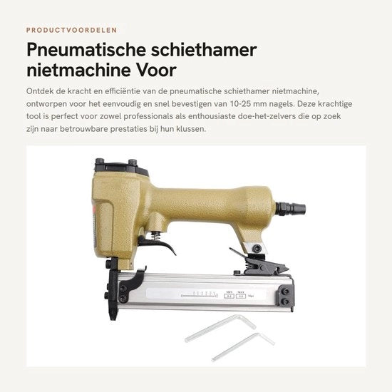 Pistola pneumatica per chiodi da 10 a 25 mm - prodotto di alta qualità per uso industriale - servizio affidabile - produzione perfetta - pistola pneumatica per chiodi