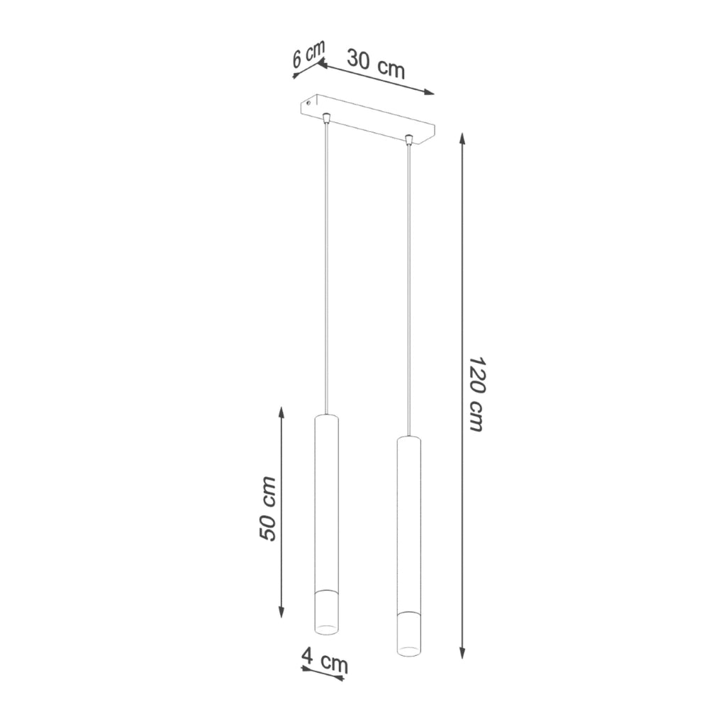 Lampada sospensione SULTAN 2 Pure Lume nera doppia G9