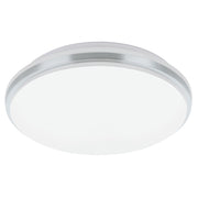 Plafoniera Contemporanea Pinetto Acciaio Bianco Luce Led Integrato 15,6W