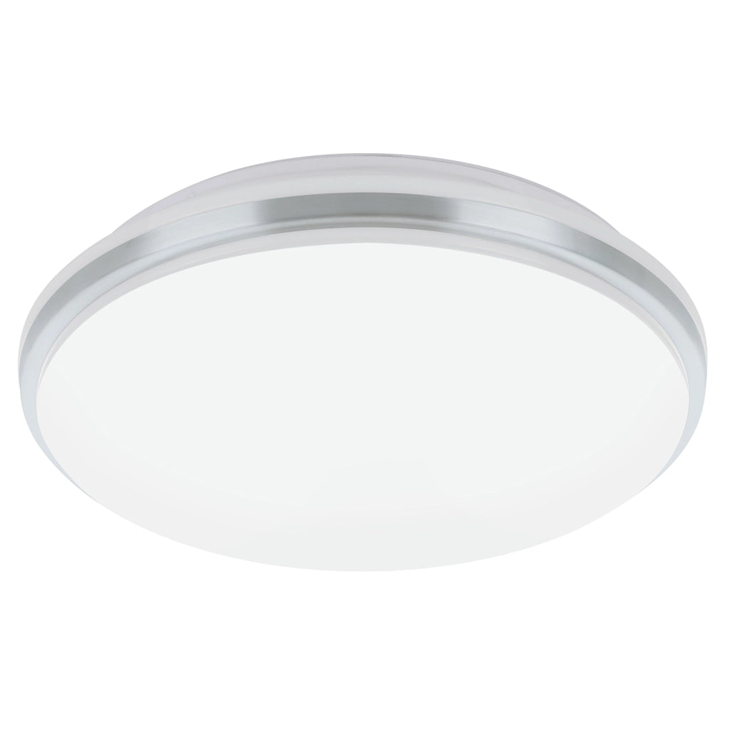 Plafoniera Contemporanea Pinetto Acciaio Bianco Luce Led Integrato 15,6W