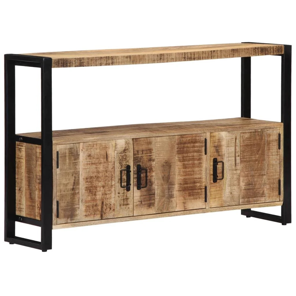 Credenza mobiletto consolle 120 cm legno massello di mango 4402226