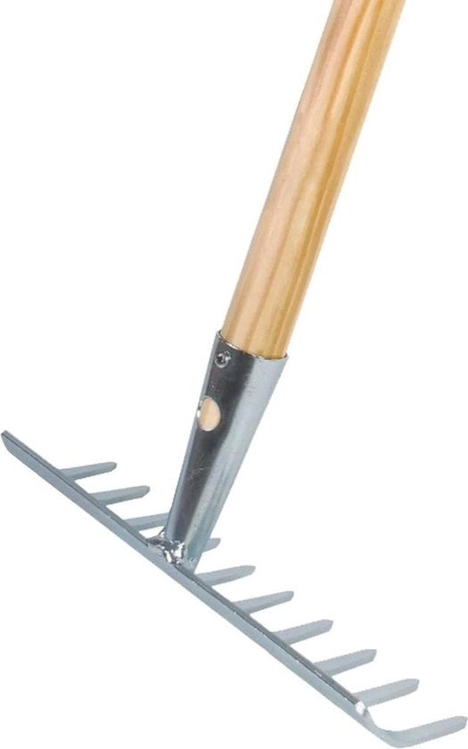 Hoecker 10 tine zincato - rastrelliera, falciatrice, lavoratrice terreno - eliminatore erbacce - articoli giardinaggio - comprensivo di acciaio 160cm
