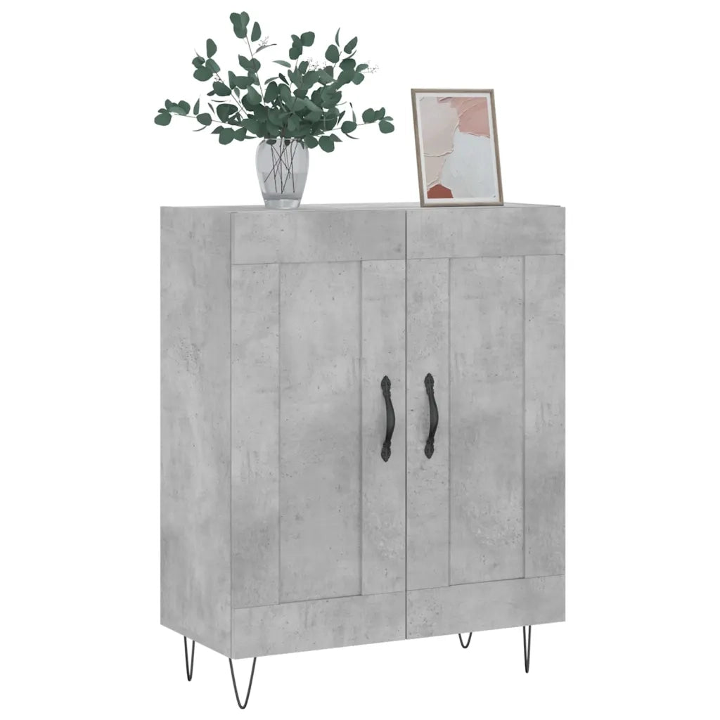 Credenza Grigio Cemento 69,5x34x90 cm in Legno Multistrato 830192