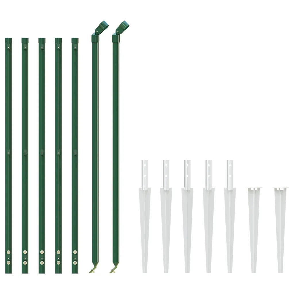 Recinzione Metallica con Picchetti Ancoraggio Verde 0,8x10 mcod mxl 95150