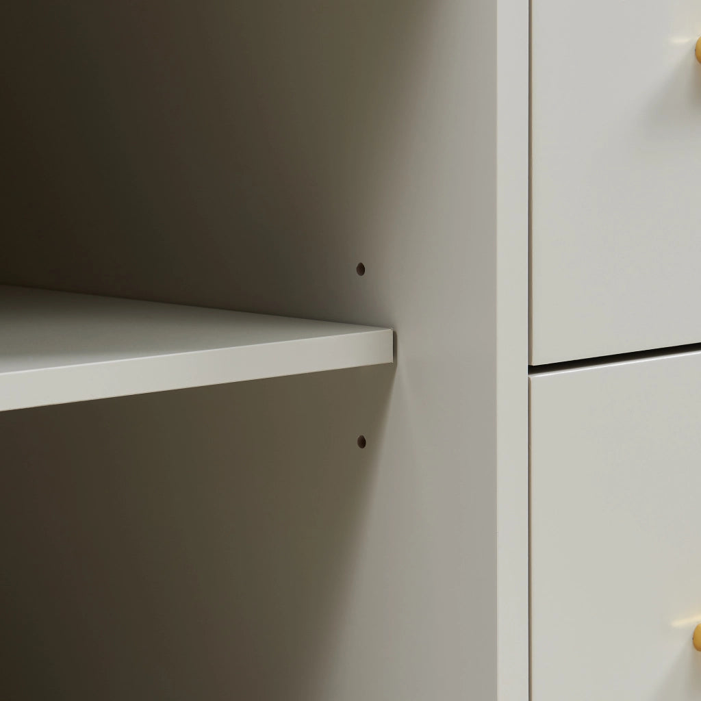 Mobile Porta TV Susa con Cassetti e Ante Scorrevoli in Polyrattan 160x40x65 cm Beige [en.casa]