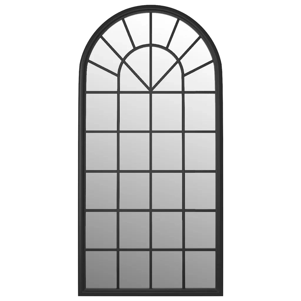Specchio da Giardino Nero 90x45 cm in Ferro per Uso Esternocod mxl 71379