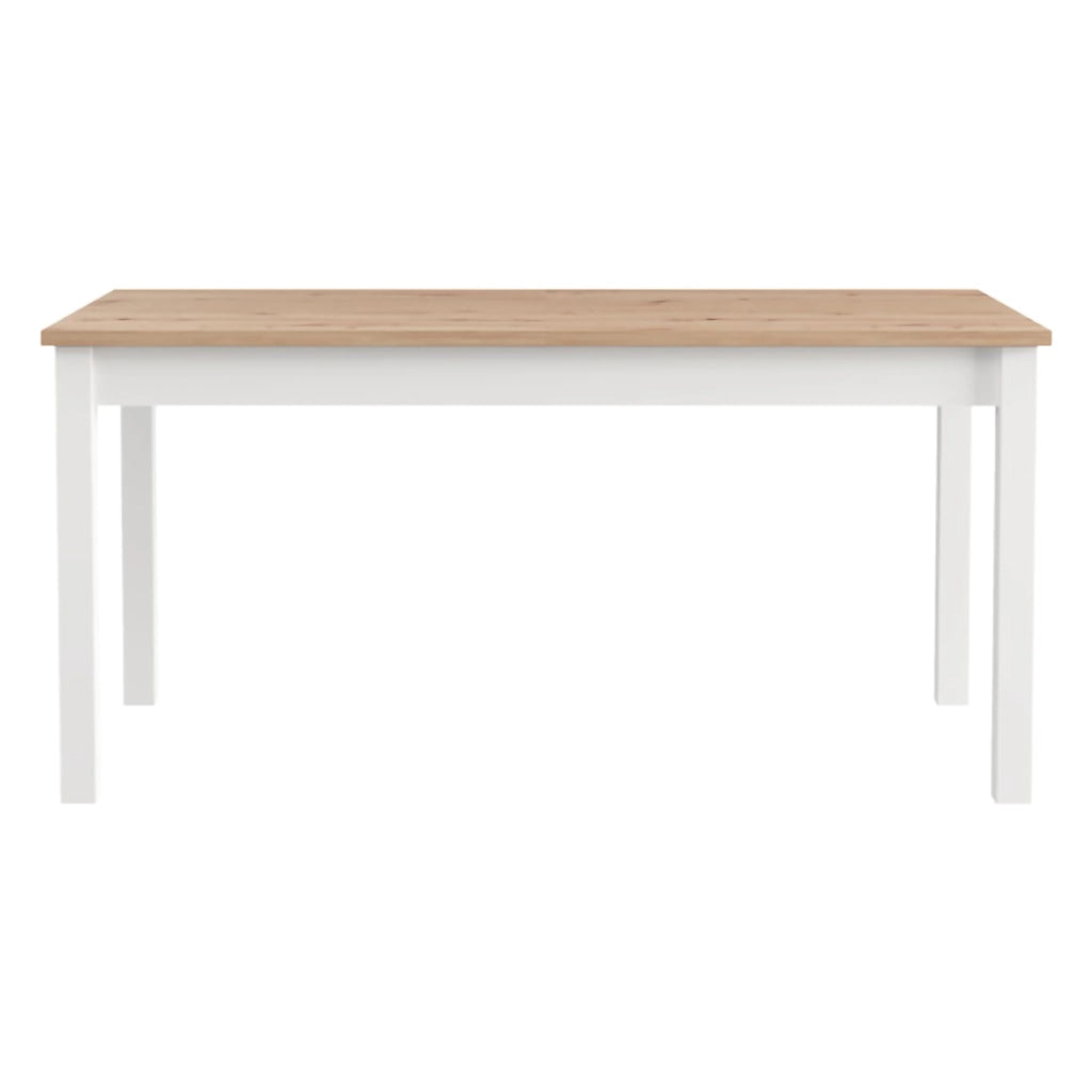 Senn, Tavolo Fisso 8 Posti, 160x80x77h cm Marrone Rovere Nodi