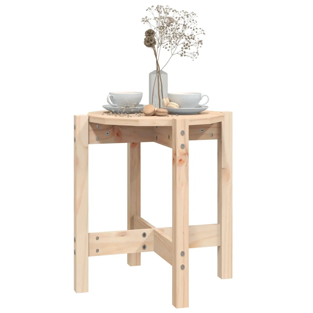 Tavolino da Salotto Ã˜ 42,5x45 cm in Legno Massello di Pino cod mxl 19558