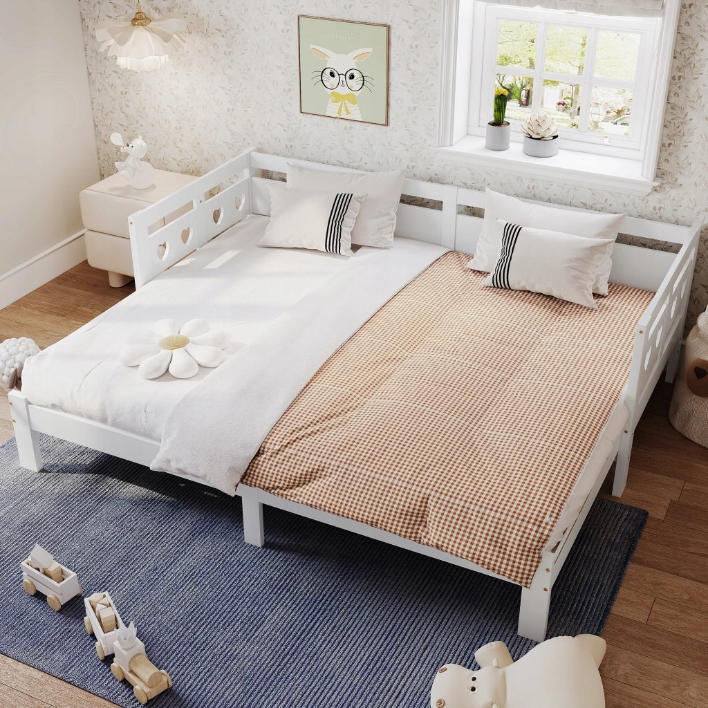 Letto a giorno/notte - Xylo - 90x200 - Bianco - Pino
