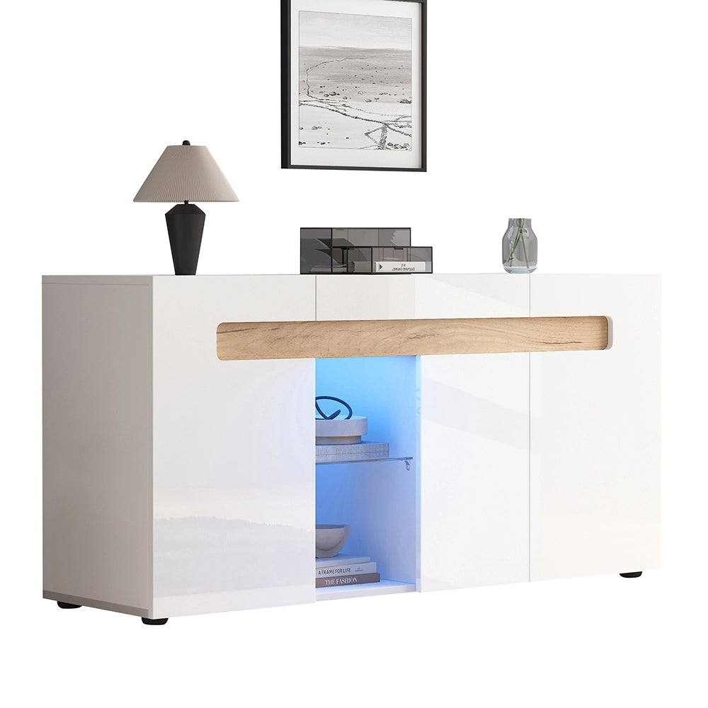Buffet - Xylo - 3porte LED app 140x40x70cm vetro