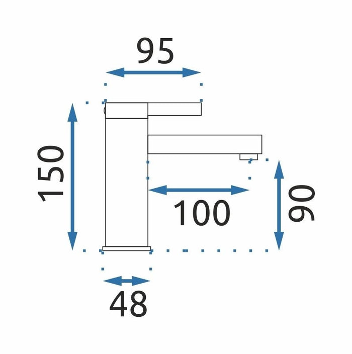Rubinetto Da Lavabo Rea Polo Black Gold Low