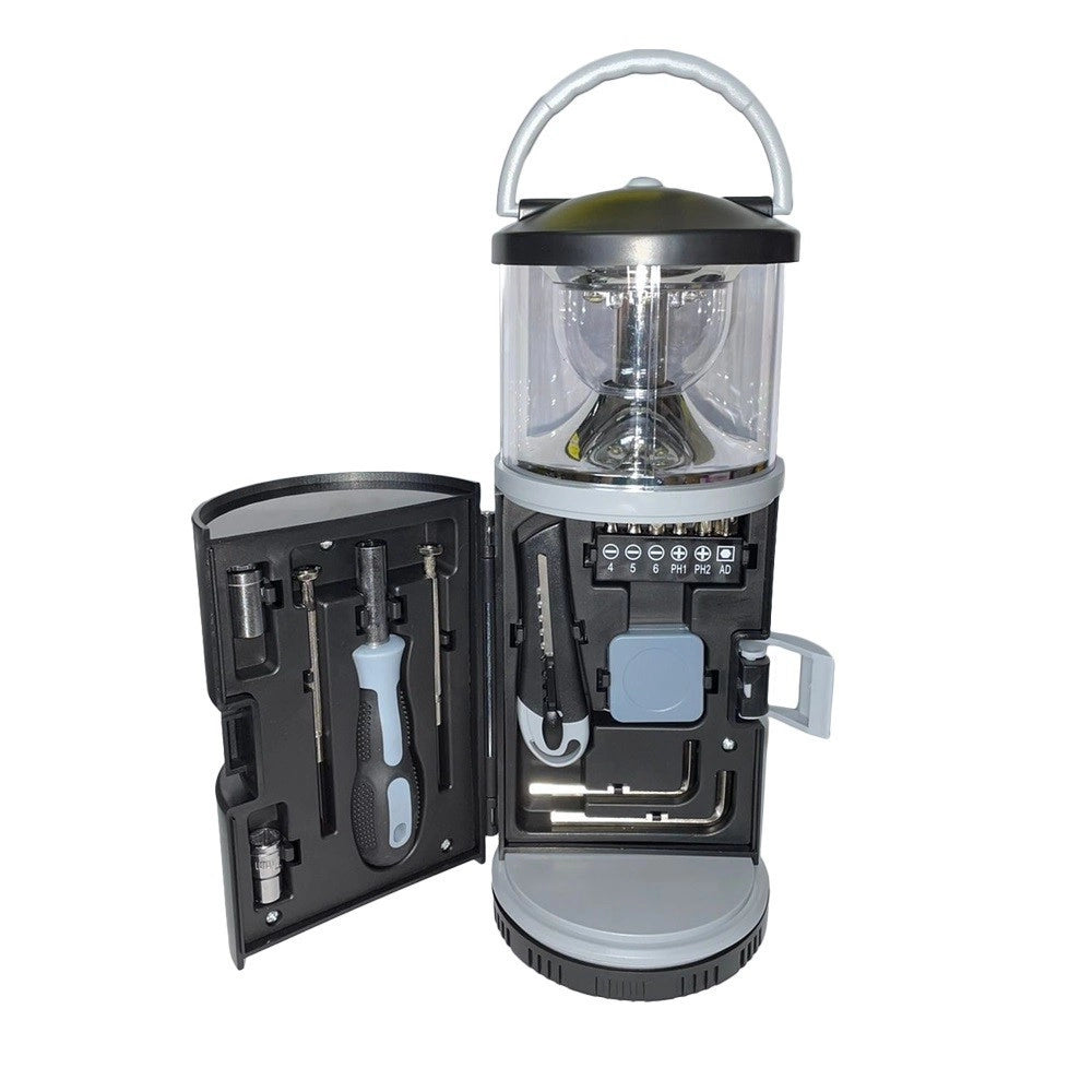 Trade Shop - Luce Da Campeggio 15in1 Portatile Per Esterni Con Kit Di Attrezzi Combo Q-ly340 -