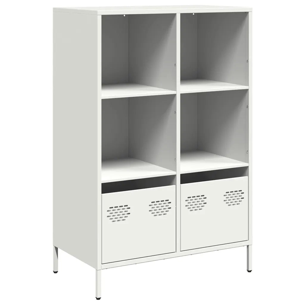 Credenza-Buffet-Armadio da cucina Bianca 68x39x103,5 cm in Acciaio 194743