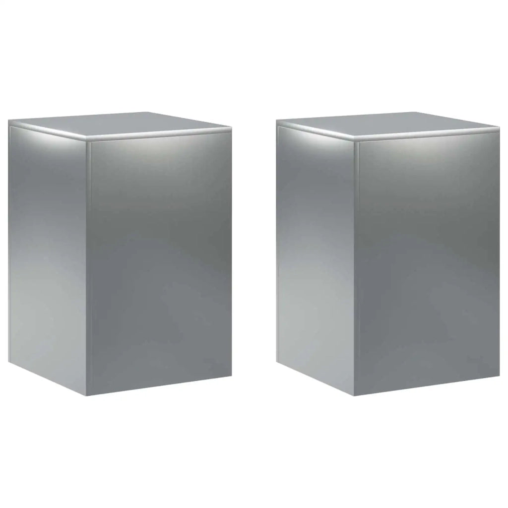 Supporto per piante 2 pcs Argento 40 x 40 x 60 cm Acciaio Inox 8012541