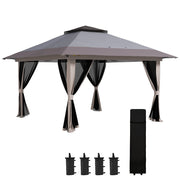 Carpa Pieghevole Pop-up 4x4x2.8 m ¨C Zephmum ¨C Grigio Chiaro