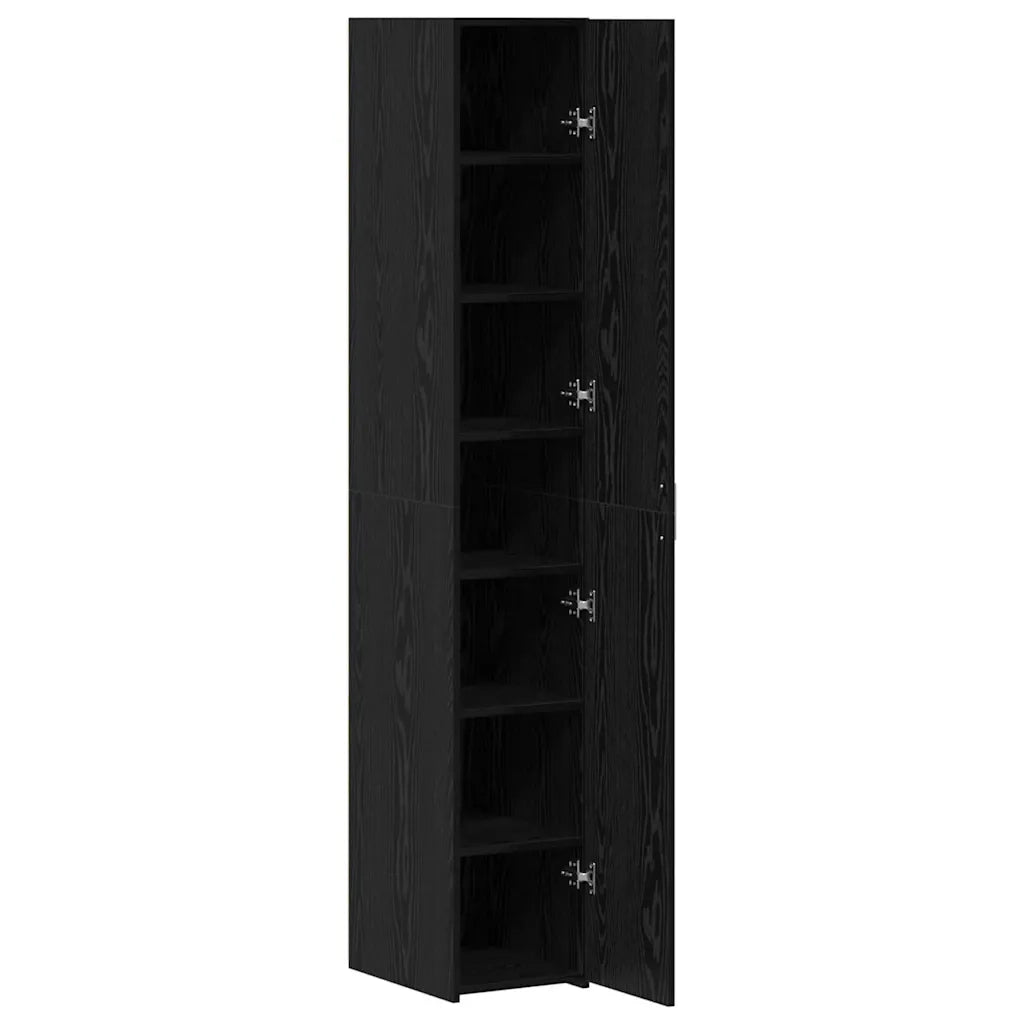 Credenza 2 pcs Rovere Nero 30 x 42,5 x 185 cm 3365578