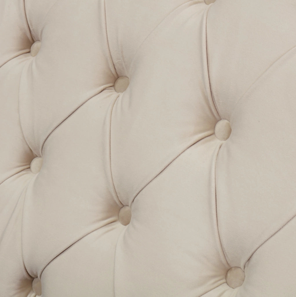 Letto matrimoniale contenitore in velluto beige 160x200 cm