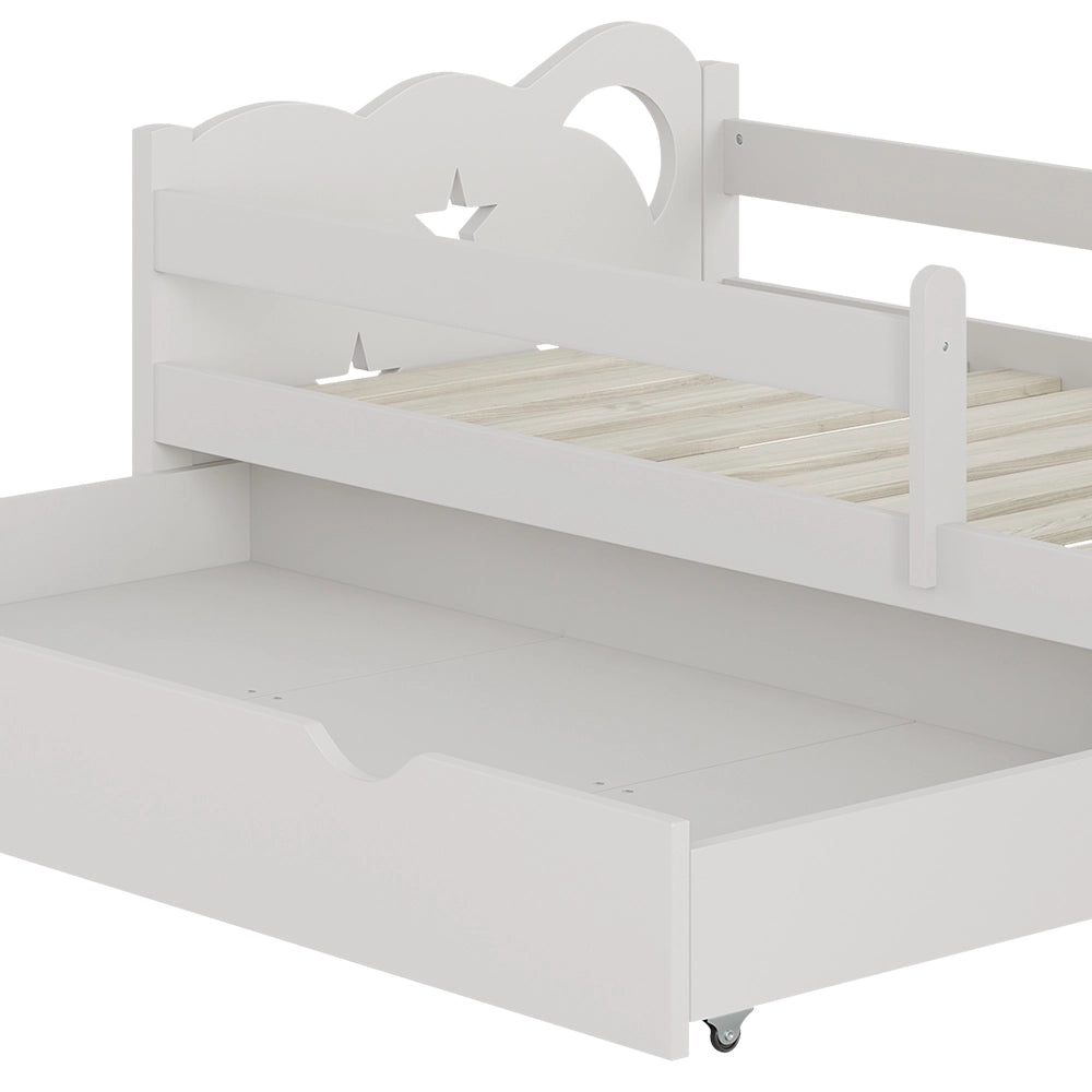 Vitalispa Letto per bambini Bianco 70x140 cm con cassetto, senza materasso