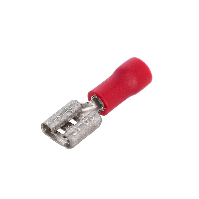 TERMINALE FEMMINA MM 6,3 ROSSO 100P