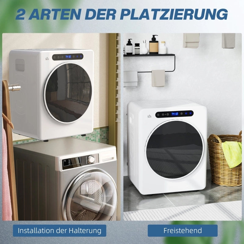 Asciugatrice, 6 programmi, 40-60¡æ, capacit¨¤ 3 kg, compatta, comandi touch, bianca