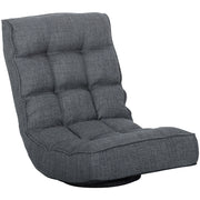 Sedia Pieghevole con Schienale Regolabile e Rotazione 360¡ã ¨C Zephmum ¨C Grigio 58x107x79 cm
