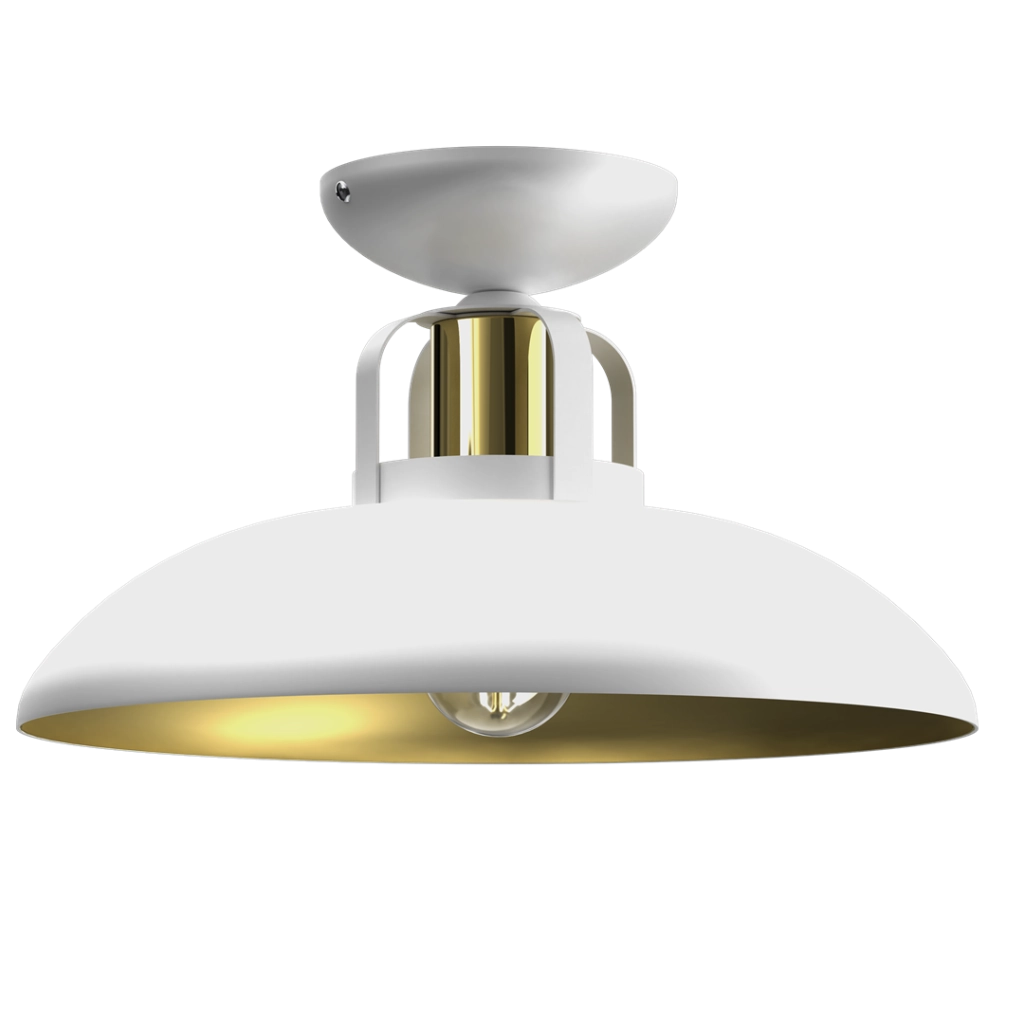 Plafoniera Milagro Felix bianco/oro 30cm metallo E27 60W