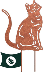Decorazione giardino rastrello - Rastrello giardino con patina di ruggine - Rastrello giardino a forma di gatto - Ciotola per piante gatto in acciaio robusto - Decorazione in ruggine per giardino, balcone e terrazza