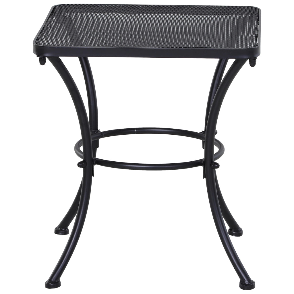 Tavolino da giardino ¨C zephmum ¨C quadrato, metallo, nero, 45x45x50 cm