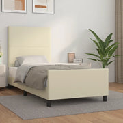 Giroletto con Testiera Crema 80x200 cm in Similpelle 3125417