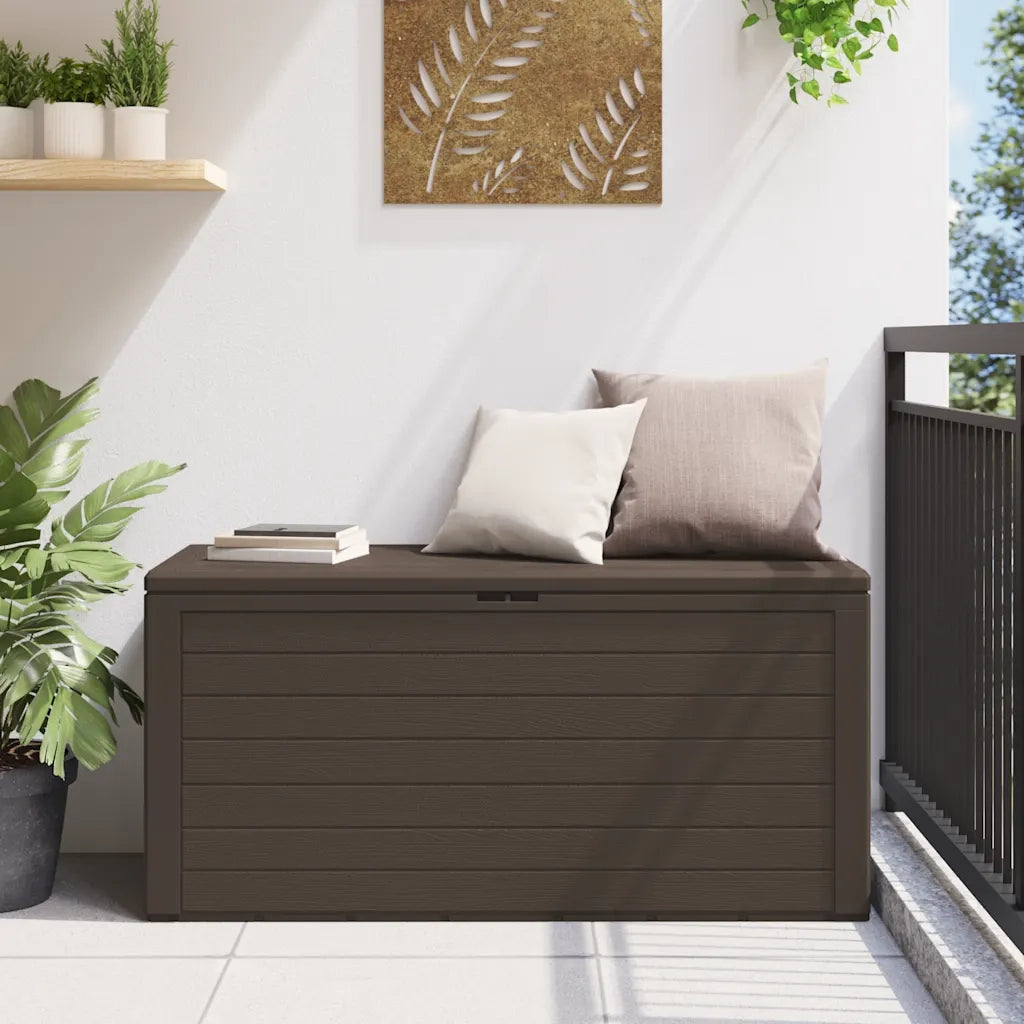 Baule da Giardino Marrone 116x44x55 cm CFW1181010