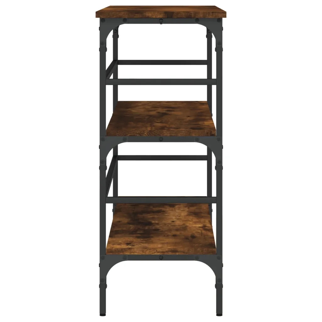 Tavolo Consolle | Tavolo d'Ingresso Rovere Fumo 100x32x75 cm Legno Multistrato
