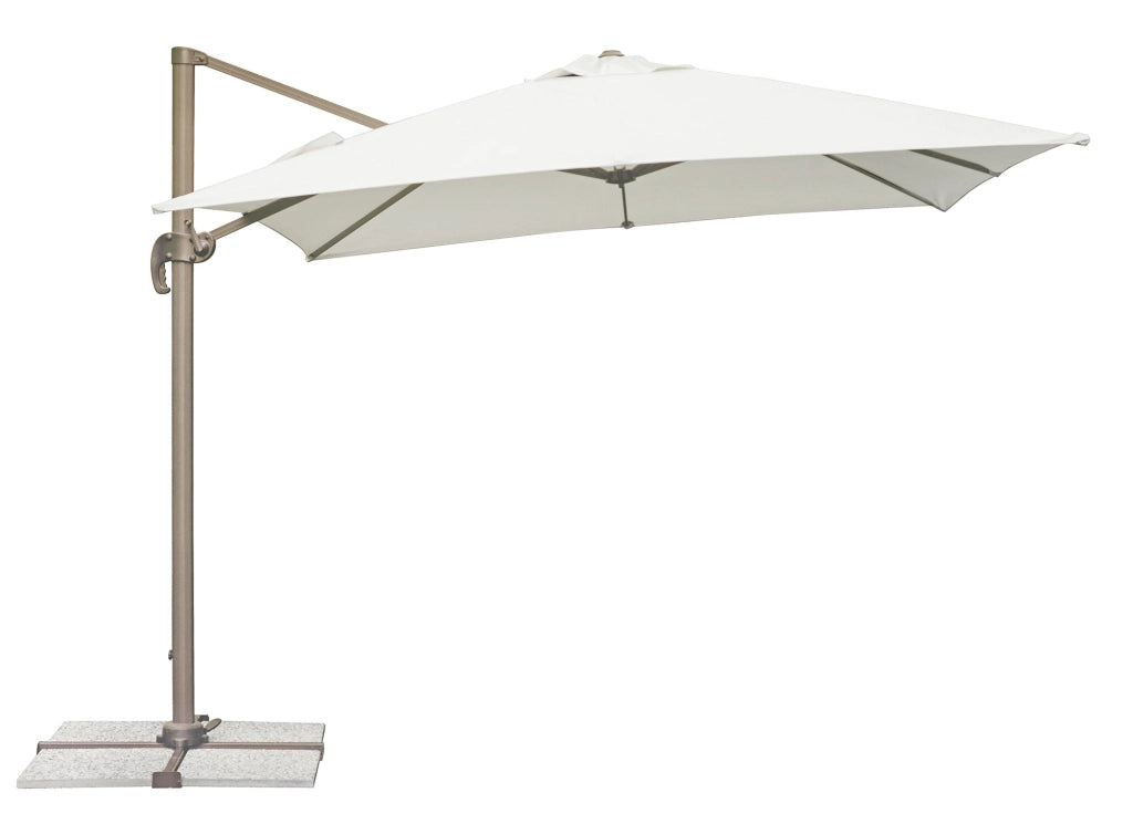 Ombrellone da Giardino Decentrato in Alluminio 3X3m con Maniglione Vorghini Handle Ecrù