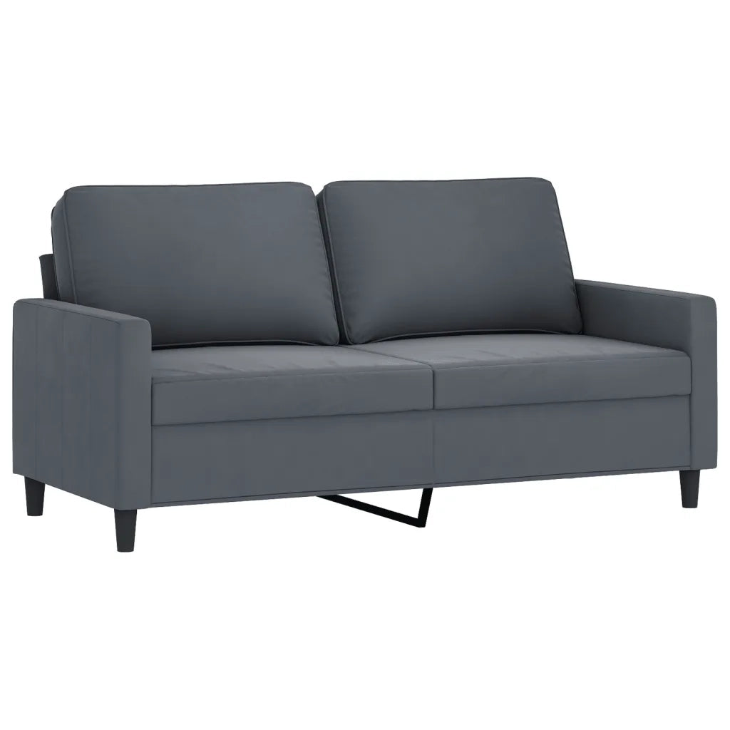 Divano a 2 Posti grigio scuro140 cm in Vellutocod mxl 83237