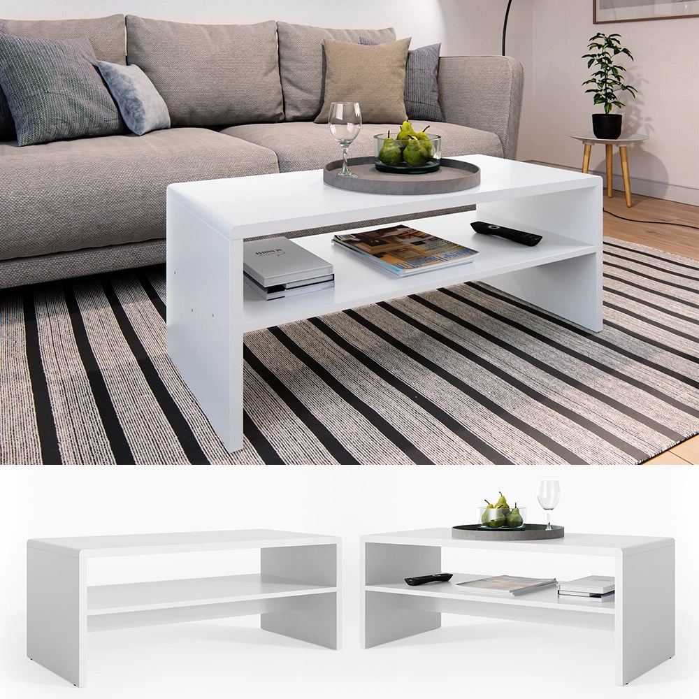 Vicco Tavolino da salotto Bianco 99.6 x 39.8 cm