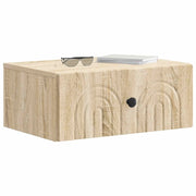Comodino | Armadio da Notte | Mobiletto da notte a muro Rovere Sonoma 49 x 34,5 x 20 cm
