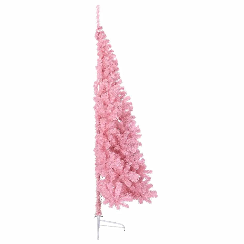 Albero di Natale artificiale con luci integrate Rosa 180 cm PVC