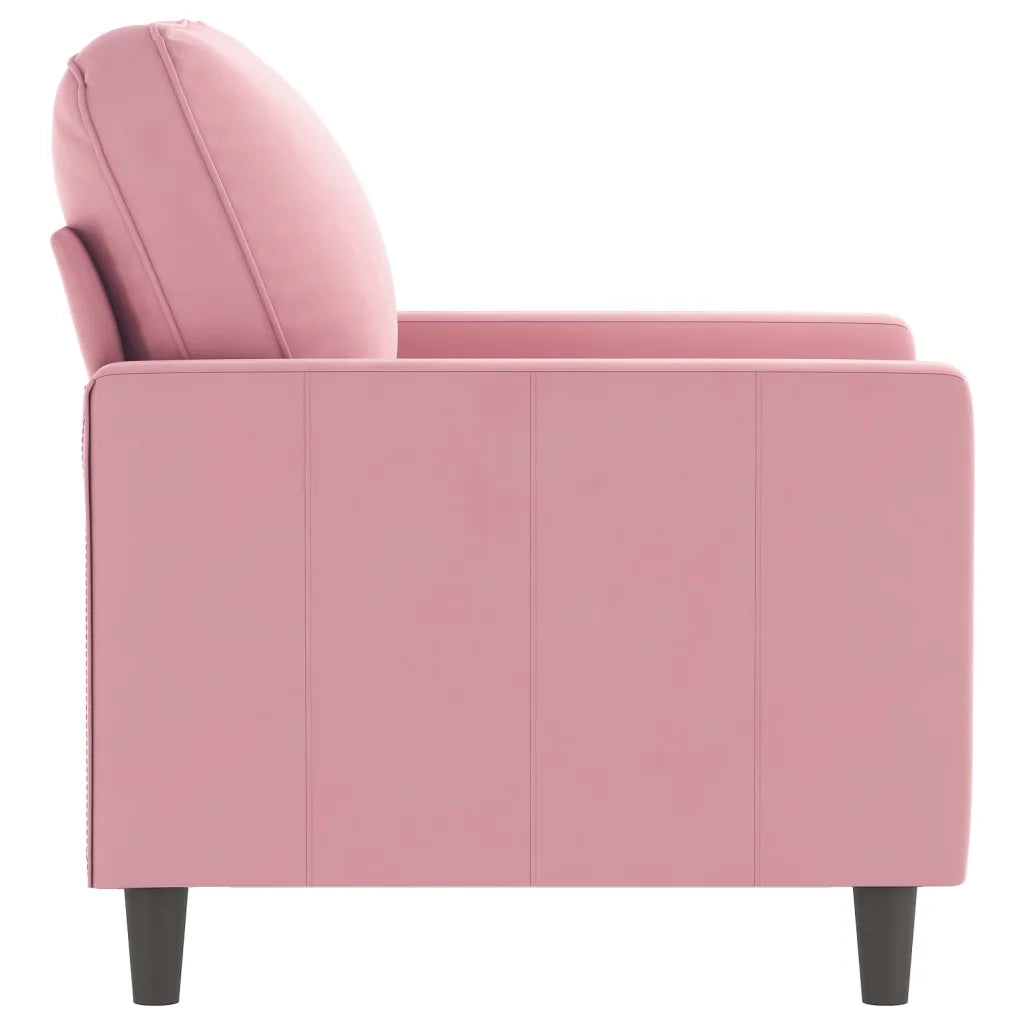 Poltrona Rosa 60 cm Velluto 359182