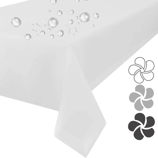 Telaio per tavolo, Bianco, Lavabile, Effetto foglia di loto, Strizzabile, Telaio per tavolo (Bianco 140 x 300 cm)