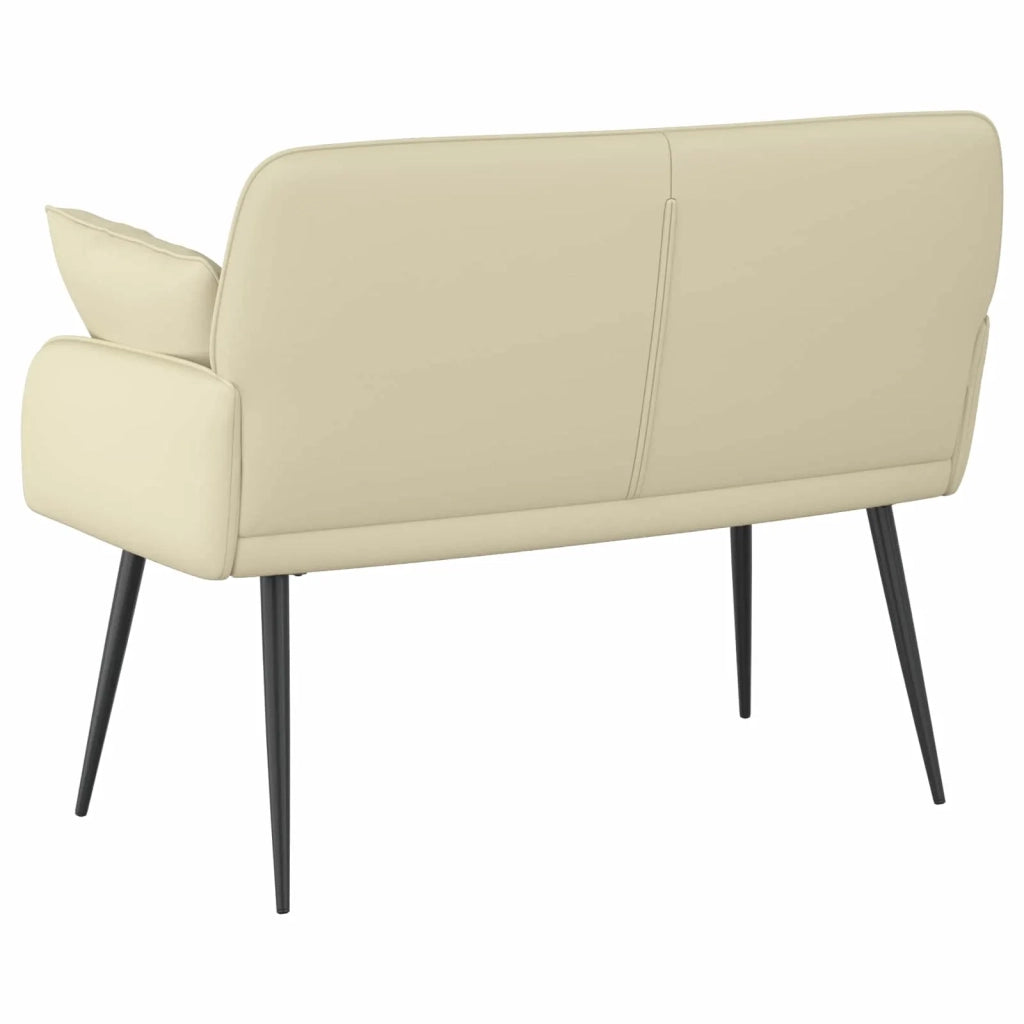 Divano a 2 posti con gambe in metallo 2 posto Crema Similpelle 42051008