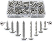 Assortimento di viti metalliche RVS con housschroef, 280 pezzi