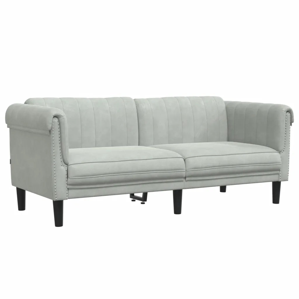 Set di Divani 2 pz Grigio Chiaro in Velluto 3209219