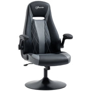 Sedia da gaming ergonomica ¨C zephmum ¨C base rotante metallo, schienale e braccioli regolabili, grigio nero