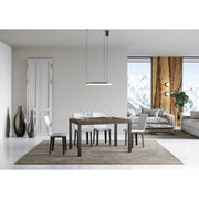 Tavolo allungabile 140/224x80cm Everyday telaio Antracite - Noce