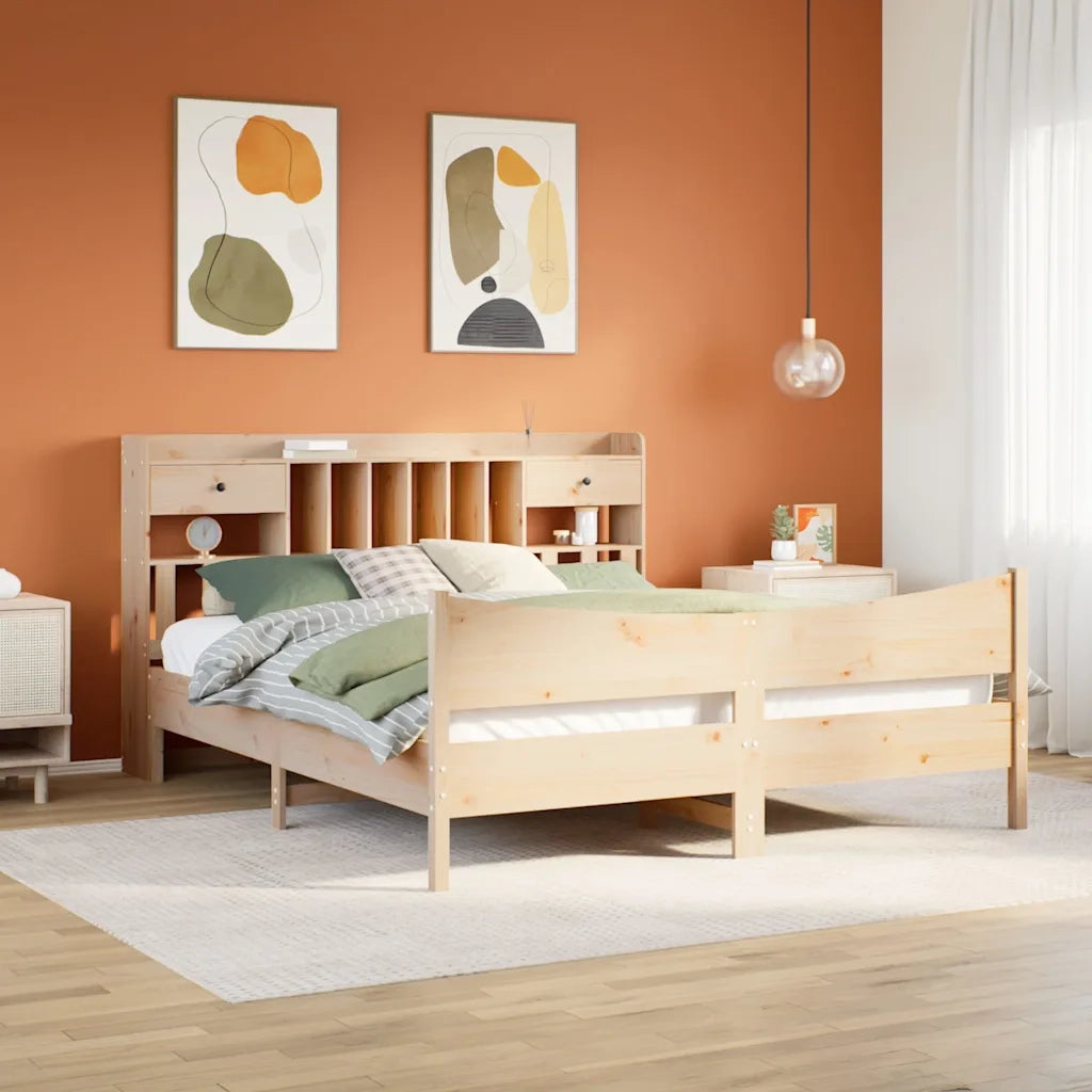 Giroletto senza Materasso-Struttura Letto 180x200 cm in Legno Massello di Pino 746912